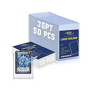 DEDC 50-Count 3" x 4" Top Loaders & 50-Count Soft Penny Sleeves Bundle for Standard TCG, Sports & Photocards $6.99 + Free Shipping w/ Prime or $6 Fee per Order