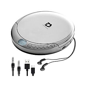 $7.99 | Deluxe Portable CD Player w/ 3.5mm Aux Cable at Woot!