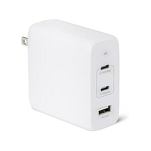 $12.99 | Amazon Basics 120W 3-Port GaN Wall Charger (2x USB-C, 1x USB-A) at Woot!