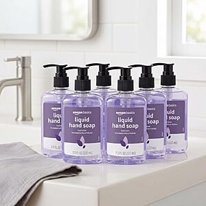 [SnS] $4.46* | 6-Pk 7.5-Oz Amazon Basics Liquid Hand Soap (Fresh Scent) at Amazon (74.3￠ each)