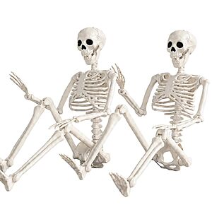 2-Pack 36" Abakuku Halloween Skeleton Decorations w/ Movable Joints $19.99 + Free Shipping w/ Prime or on $35+