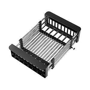 Expandable Over-Sink Stainless Steel Dish Drying Rack $16.99 + Free Shipping w/ Prime or $6 Fee per Order