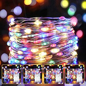 4-Pack 20FT HOBAYS 60-LED Battery Operated Fairy String Lights (Multicolor) $7.68 + Free Shipping w/ Prime or on $35+
