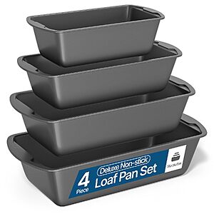 4-Piece Bakkenmaster Nonstick Carbon Steel Loaf Pan Set (Gray) $5.01 + Free Shipping w/ Prime or on $35+