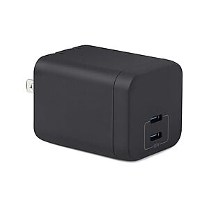 $14.99 | 2-Port 65W Amazon Basics Fast Charging GaN USB-C Wall Charger at Woot!