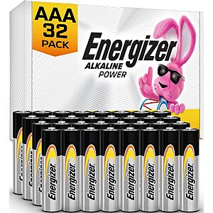 [Limited Deal]Energizer Alkaline Power AAA Batteries (32 Pack), Long-Lasting $15.19