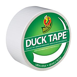Duck Tape Brand Color Duct Tape, 1.88 in x 20 yds, White, Single Roll | Heavy Duty Duct Tape for Everyday Repairs and Colored Duck Tape for Crafting and Projects $3.59