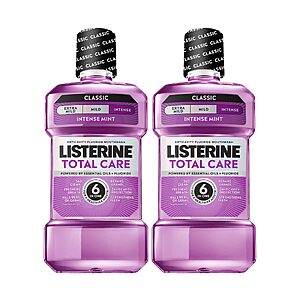 [S&S] Listerine Total Care Anticavity Mouthwash, Intense Mint, 33.8 fl. oz/1L x 2 $9.76