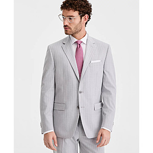 2-Piece Perry Ellis Portfolio Men's Modern-Fit Suit (Light Grey) $79 + Free Shipping