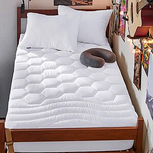 Bedsure Twin XL Quilted Mattress Pad w/ Deep Pocket Fit (White) $14.29 + Free Shipping w/ Prime or on $35+