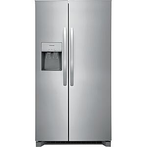 Frigidaire 25.6-cu ft Standard-Depth 36-in Wide Side-by-Side Refrigerator with Ice Maker ( Fingerprint Resistant Stainless Steel ) ENERGY STAR $1249
