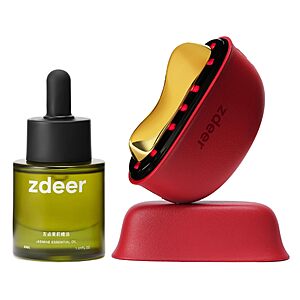 ZDEER GS5 PRO Electric Heated Gua Sha Kit: Red Light Face Massager Tool + 30ML Lavender Face Oil $40.79