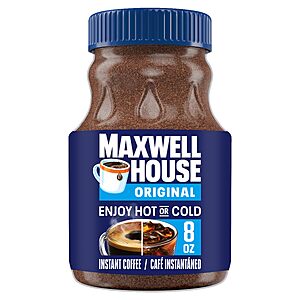 $6.77 or less S&S, 10% off Q Maxwell House Instant Coffee, Original Roast, 8 oz Jar