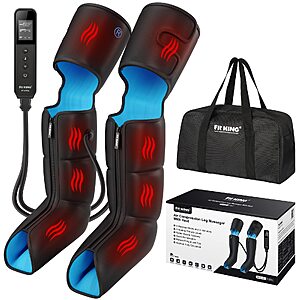 FIT KING Leg Compression Massager with Heat for Circulation and Pain Relief $69.99
