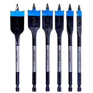 6-Piece Spyder Stinger 6" Woodboring Spade Bit Drill Set (11002) $9.98 + Free Store Pickup at Lowe's or Free Shipping on $35+