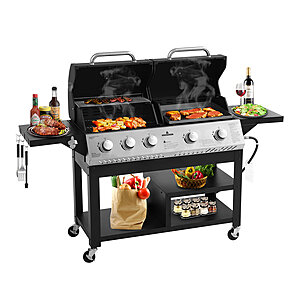 Thpork 5-burner Propane Gas Grill with Porcelain-enameled Cast Iron Grate 54000 Btu - $304.99