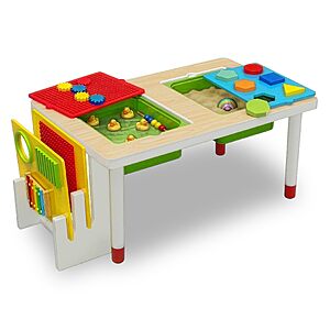 Delta Children Kid's Play and Learn Sensory Table w/ 4 Interchangeable Activity Boards and Two Removeable Sand/Water Bins (Primary/White) $49.99 + Free Shipping