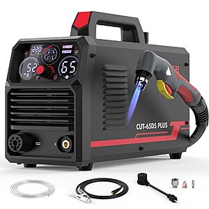 YESWELDER CUT-65DS PLUS Plasma Cutter, 4-in-1 Non-HF Pilot Arc, 110/220V - $198.38 AC