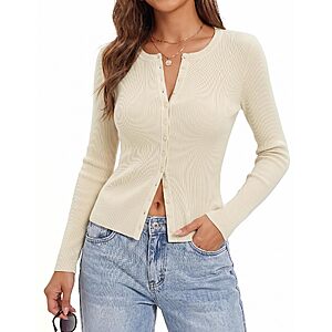 GRACE KARIN Burgundy Cropped Fitted Dressy Cardigan - $11.25 - $12.50 AC