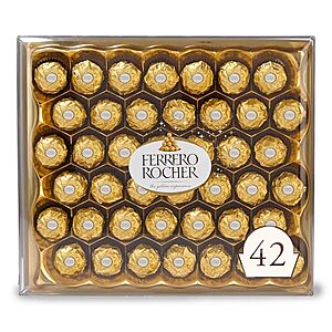 [SnS] $13.71 | 18.5-Oz Ferrero Rocher Gourmet Milk Chocolate (Hazelnut, 42 Count) at Amazon
