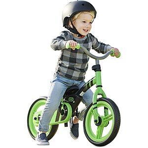 My First Balance-to-Pedal Training Bike for Kids in Green, Ages 2-5 Years, 12-Inch, 649615C $52.99