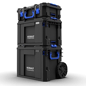 Kobalt CASESTACK 3-Piece Modular Tool Box Tower Set in Black | 410-222-0131 $149