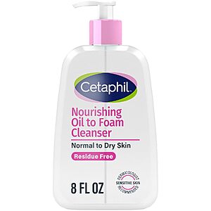 8-Oz Cetaphil Nourishing Oil to Foam Facial Cleanser $4.64 w/ S&S + Free Shipping w/ Prime or on $35+