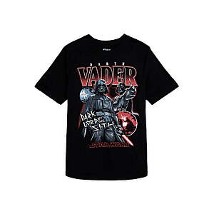 Star Wars Boys Darth Vader Graphic Tee with Short Sleeves, Sizes 10-18 $1.55