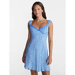 No Boundaries Women's Cap Sleeve Dress w/ Crochet Trim (Blue or Green) $4.88 + Free Shipping w/ Walmart+ or on $35+