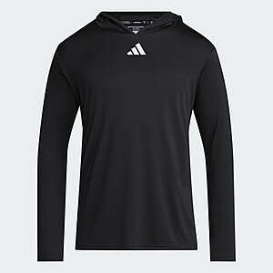 adidas Men's D4T AEROREADY Long Sleeve Pullover Hoodie (Black/White) $13.20 + Free Shipping