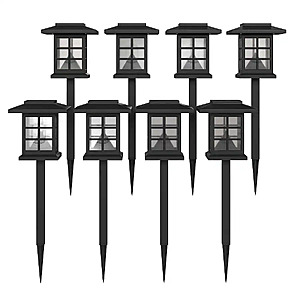 8-Pack Emma + Oliver 16" Lantern Style Outdoor Solar LED Landscaping Lights (Black) $18.99 + Free Shipping
