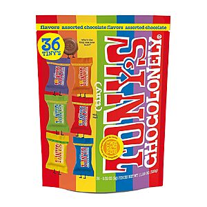 [S&S] Tony’s Chocolonely Assorted Chocolate Candy Pieces 36 Count, 11.28 Oz $11.65