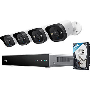 eufy Security S4 8-Channel 2TB NVR w/ Four E40 4K Bullet Cameras Kit $549.99 + Free Shipping