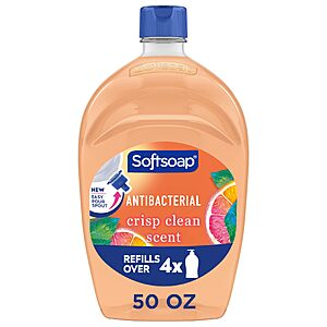 Softsoap Antibacterial Refill 50oz Crisp Clean Scent $4.41