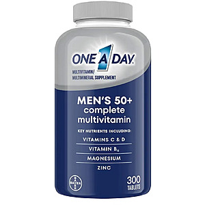Costco Members- One A Day Men's 50+ Healthy Advantage Multivitamin, 300 Tablets $20.99