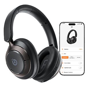 Boean Active Noise Cancelling Headphones, Bluetooth 6.0 with 360° Spatial Audio, 120H Playtime & 5 ENC Mics $29.99