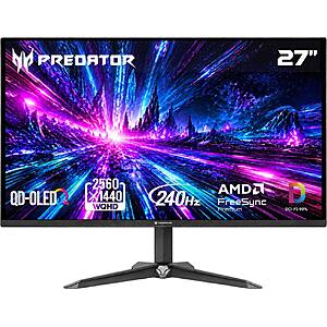 Acer Predator X27U X1b 27" WQHD QD-OLED 240Hz Gaming Monitor $329.99 at Best Buy + Free Shipping