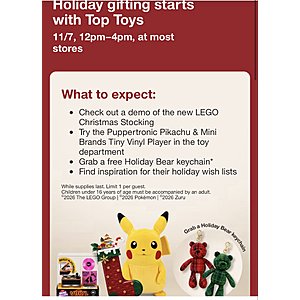 Target Store Event 11/7: Target Bear Giveaway