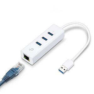 TP-Link UE330 USB 3.0 to Gigabit Ethernet Adapter w/ 3-Port USB Hub $12.28 + Free Shipping w/ Prime or on $35+