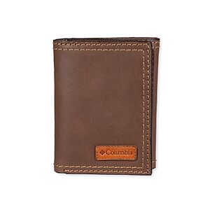 Columbia Men's Leather RFID Trifold Wallet (Xcap Brown) $15.40 + Free Shipping w/ Prime or on $35+