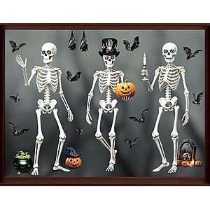 6-Sheet Cochie Large Vintage Halloween Window Clings (Split Skull) $3.99 + Free Shipping w/ Prime or on $35+