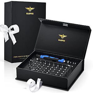 60-Piece GLOPUS Precision Screwdriver Set w/ 57 Bits & Magnetic Gift Box $8.49 + Free Shipping w/ Prime or on $35+