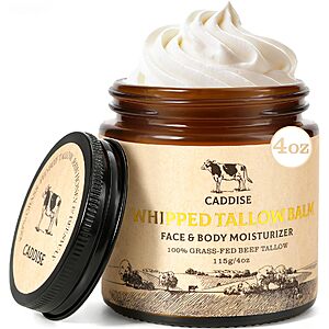 Caddise Grass-Fed Tallow Honey Cream for Skin, Face and Body, 4 Oz - $6.85 AC