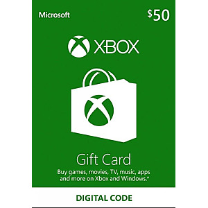 $50 Xbox eGift Card (Digital Delivery) $42.99