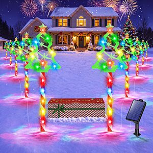 Amazon – Tancuzo 10-Pack Solar Christmas Tree Pathway Lights - $22.99 w/ Code