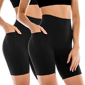 Amazon – Leafigure 2-Pack Women’s Biker Shorts w/ Pockets - $8.99–$13.49