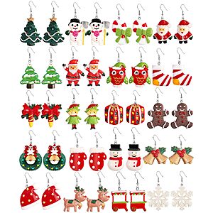 Amazon – LUYI 20-Pair Women’s Christmas Earrings Set - $9.49 w/ Code