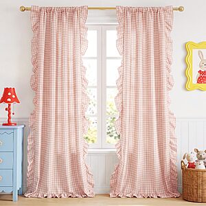Amazon – NICETOWN 2-Panel Linen Ruffle Curtains, 40x84-Inch - $38.94
