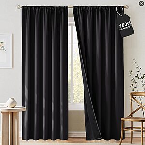 Amazon – NICETOWN 2-Panel 100% Blackout Curtains, 52x84-Inch - $19.70