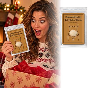 Amazon – Caelvyn Sheepskin Belly Button Warmer Gag Gift - $5.99 w/ Code